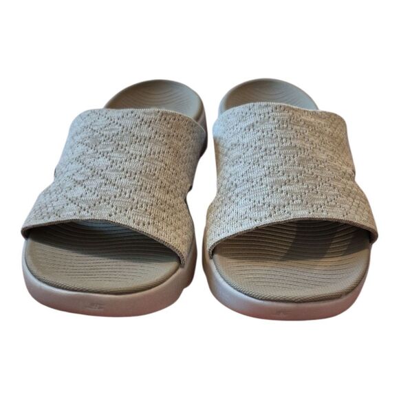 Skechers GO WALK Massage Fit Sandal Slide Womens 11 Taupe - Picture 4 of 8